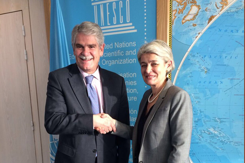ESPAÑA:0 El ministro de Asuntos Exteriores y de Cooperación se reúne con directora general de la UNESCO