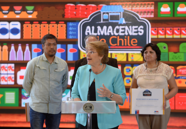 Presidenta Bachelet participa en lanzamiento segunda Etapa del Programa Almacenes de Chile