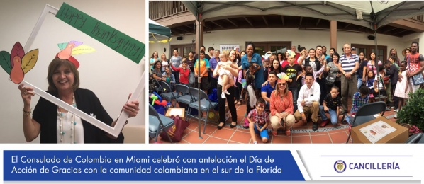El Consulado de Colombia en Miami celebró con antelación el Día de Acción de Gracias junto a la comunidad colombiana en el sur de La Florida