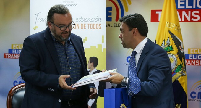 El Ministerio de Educación firmó un convenio de Cooperación con el Consejo Nacional Electoral
