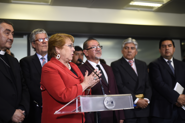Bachelet tras reunión con Mesa para La Araucanía: “Aquí ha primado el entendimiento por sobre la confrontación, la disposición a ponerse en el lugar del otro y escuchar”