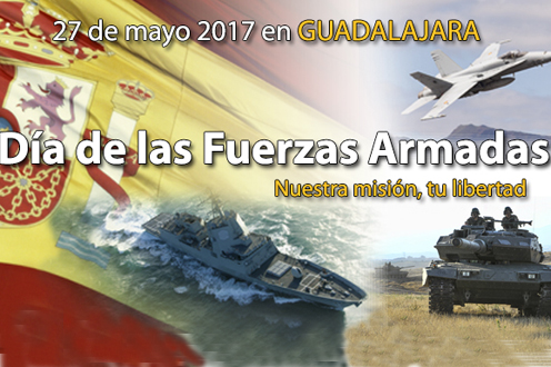 ESPAÑA:25/05/2017. Los Reyes presidirán en Guadalajara el acto central institucional del día de las Fuerzas Armadas