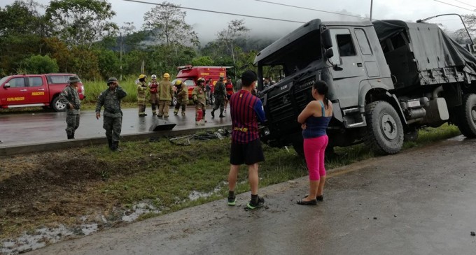 Dos militares fallecieron en un accidente de tránsito en Gualaquiza