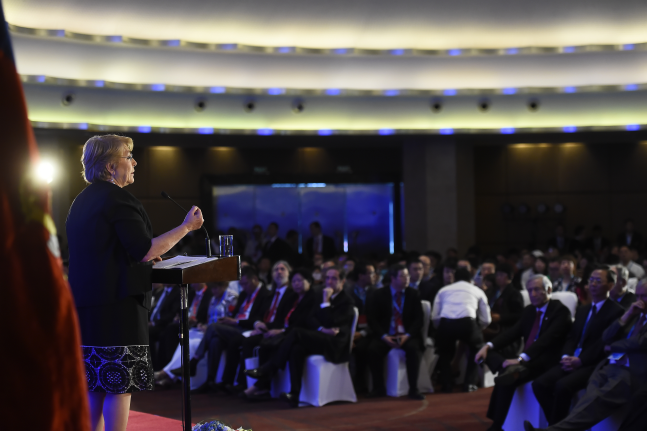 Presidenta Bachelet: “Nuestra aspiración es convertirnos en una plataforma para el intercambio comercial entre el Asia Pacífico y América del Sur