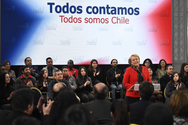 Presidenta Bachelet: “Chile ha vuelto a realizar un buen Censo. Y eso fue posible, porque actuamos como una comunidad”
