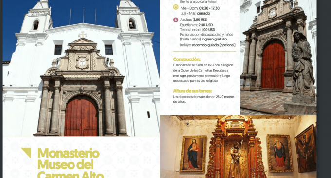 Una guía turística para conocer las iglesias y museos de Quito