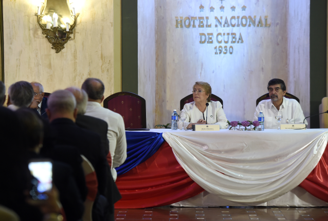 Bachelet participa en la inauguración del seminario Perspectivas del comercio e inversiones: Chile-Cuba