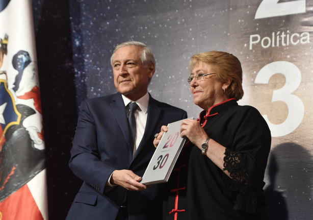 Bachelet participa en la presentación del libro Política exterior de Chile 2030