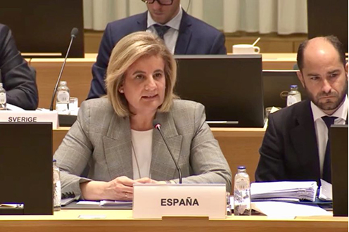 15/03/2018. Báñez informa en el Consejo de Ministros europeo de Empleo sobre los avances de España en igualdad laboral y salarial de la mujer