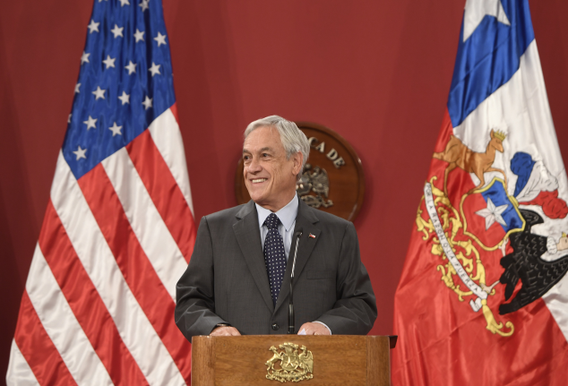 Presidente Piñera llama a intensificar relaciones bilaterales con Estados Unidos