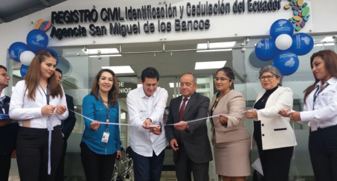 Autoridades inauguran la nueva agencia de Registro Civil en San Miguel de los Bancos