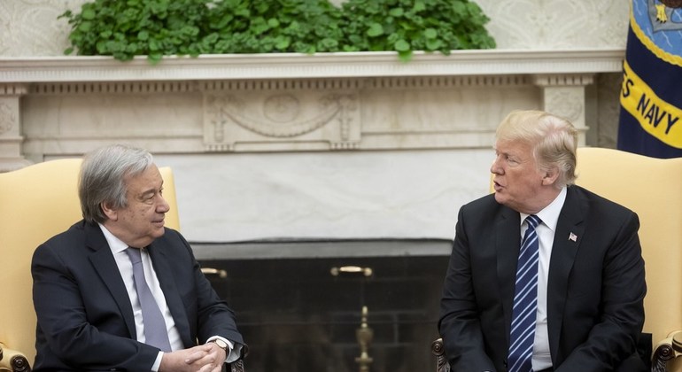 Guterres firma pacto con el Banco Mundial y se entrevista con Trump