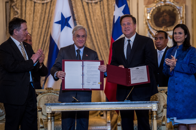 Presidente Piñera y Presidente de Panamá firman acuerdos en materias de cooperación aduanera, humanitaria y en cadenas de valor