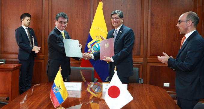 Ecuador y Japón firman acuerdo de cooperación no reembolsable en prevención y planificación de desastres naturales