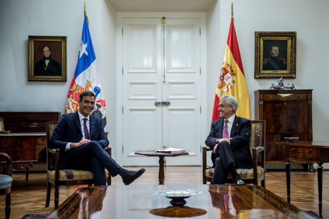 Presidente Piñera recibe al Jefe de Gobierno Pedro Sánchez: Entre Chile y España tenemos no solamente esa historia que nos une, tenemos un futuro que nos desafía