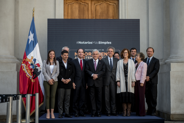 CHILE: Presidente Piñera firma proyecto de ley que mejora y transparenta sistema notarial: El norte de un buen Gobierno es mejorar la calidad de vida de todos los chilenos
