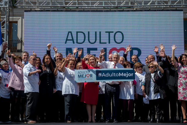 Presidente Piñera y Primera Dama lanzan programa Adulto Mejor para darle a todos los adultos mayores la oportunidad y la tranquilidad de que van a poder disfrutar esa tercera etapa dorada de nuestras vidas