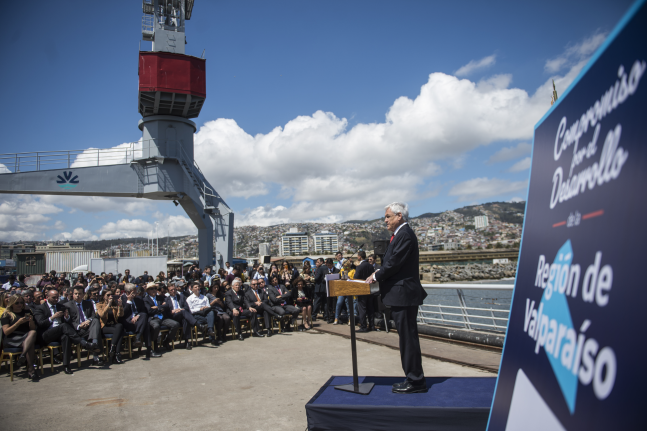 Presidente Piñera presenta plan de desarrollo regional para Valparaíso: La esencia es recuperar ese espíritu de liderazgo, de dinamismo, pionero, innovador, que puso a Valparaíso a la vanguardia de los puertos del mundo