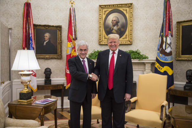 Presidente Piñera se reúne con Donald Trump en Washington: Con Estados Unidos tenemos grandes coincidencias en los valores y principios