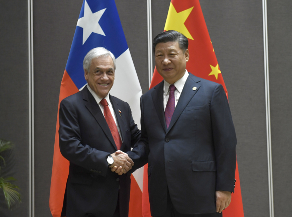 Presidente Piñera sostiene bilateral con el presidente de China y plantea la defensa del libre comercio
