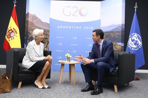 30/11/18. Reunión Sánchez-Lagarde en la Cumbre del G20