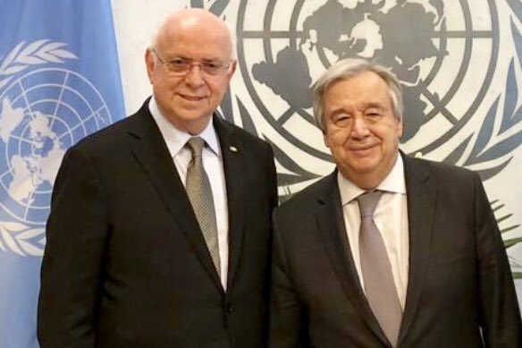 Con miras a presidencia Consejo Seguridad ONU durante enero 2019, embajador José Singer sostiene reunión de trabajo con Antonio Guterres