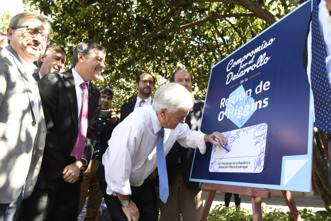 Presidente Piñera presenta Plan de Desarrollo Regional de O'Higgins: Nunca antes se había invertido tantos recursos