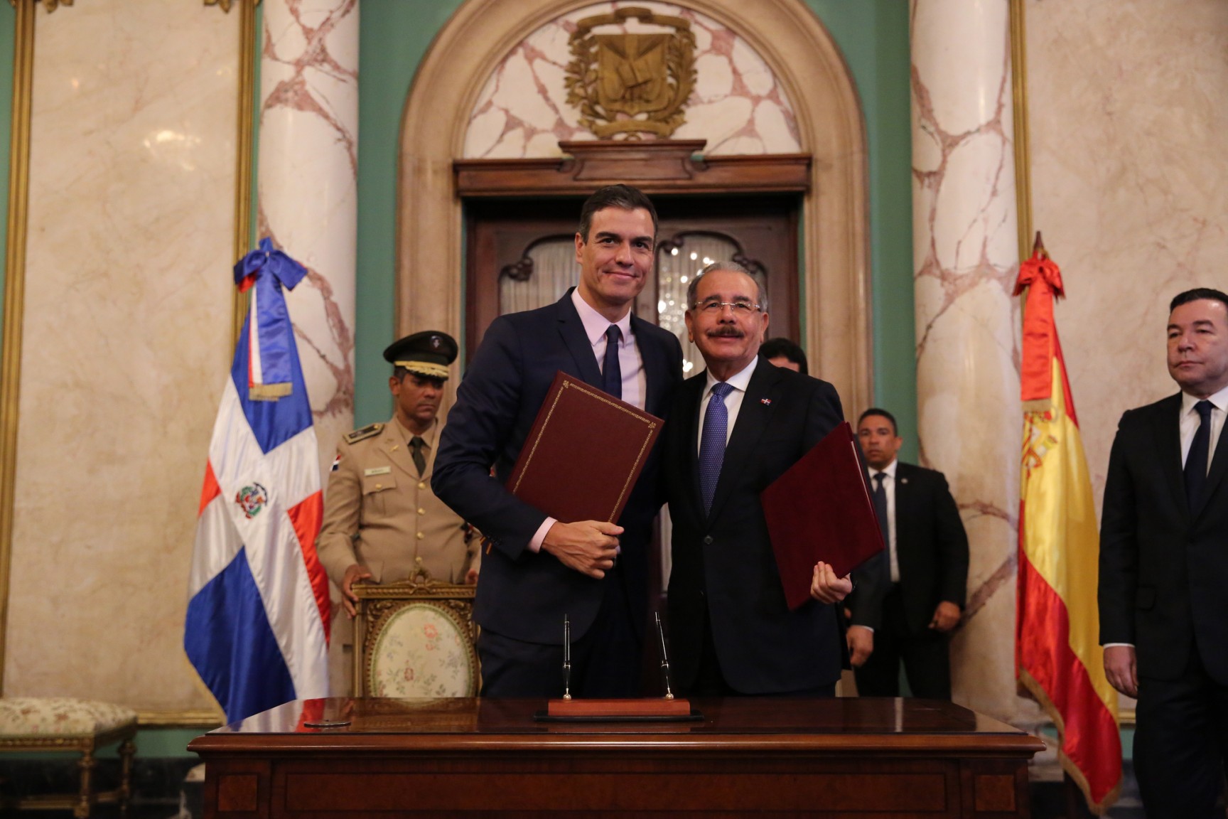 REPÚBLICA DOMINICANA: Presidentes Danilo Medina y Pedro Sánchez firman nuevo Marco de Asociación País y Memorando de Entendimiento de Comercio e Inversión