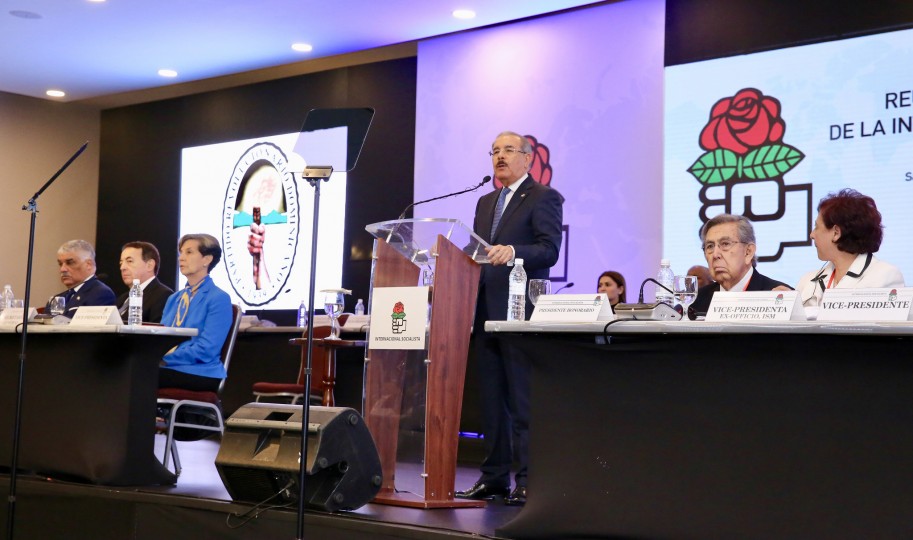 Danilo Medina durante su intervención