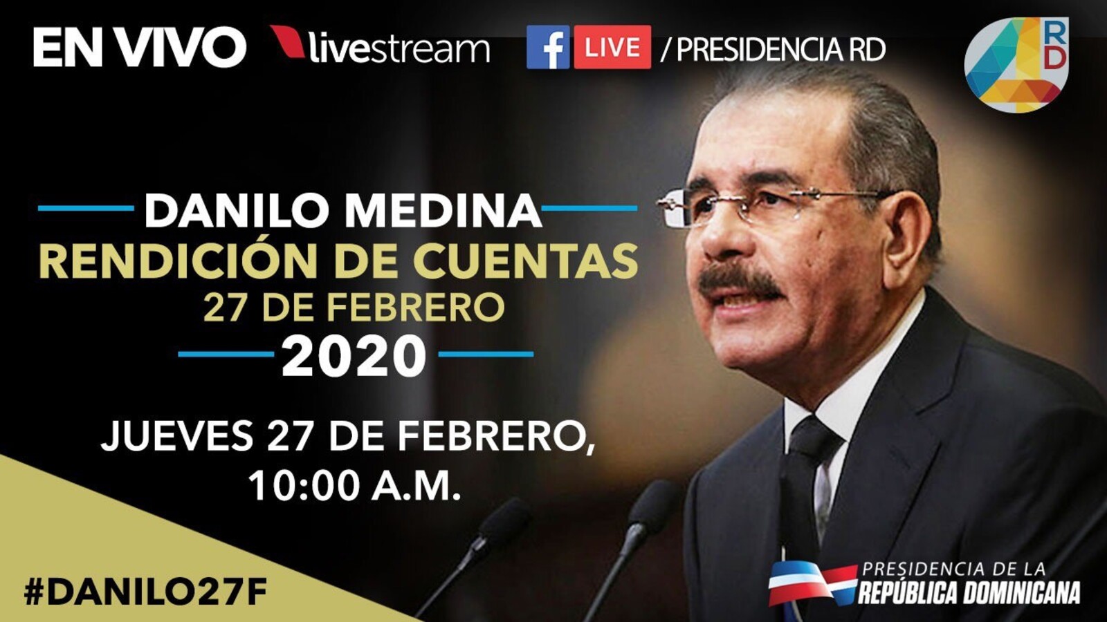 REPÚBLICA DOMINICANA: La más grande red de medios transmitirá en vivo histórica rendición de cuentas de Danilo Medina: 616 canales, emisoras y diarios digitales