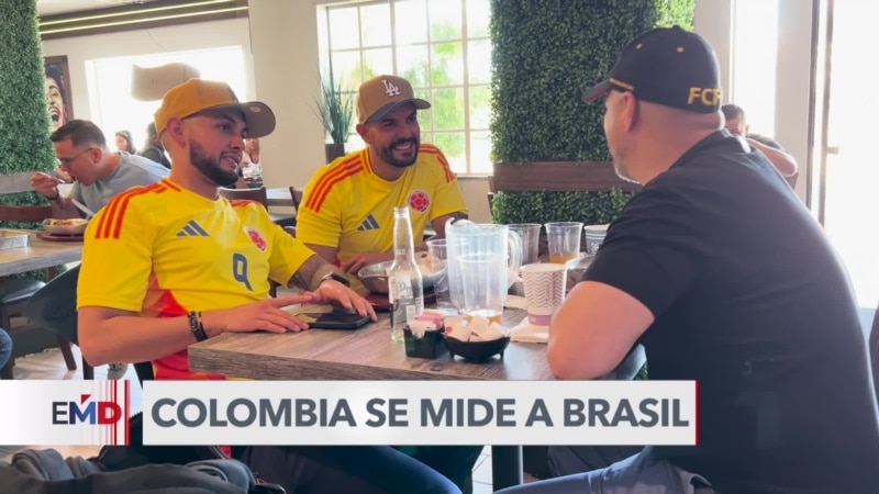 Fanáticos colombianos apoyan a su selección en California
