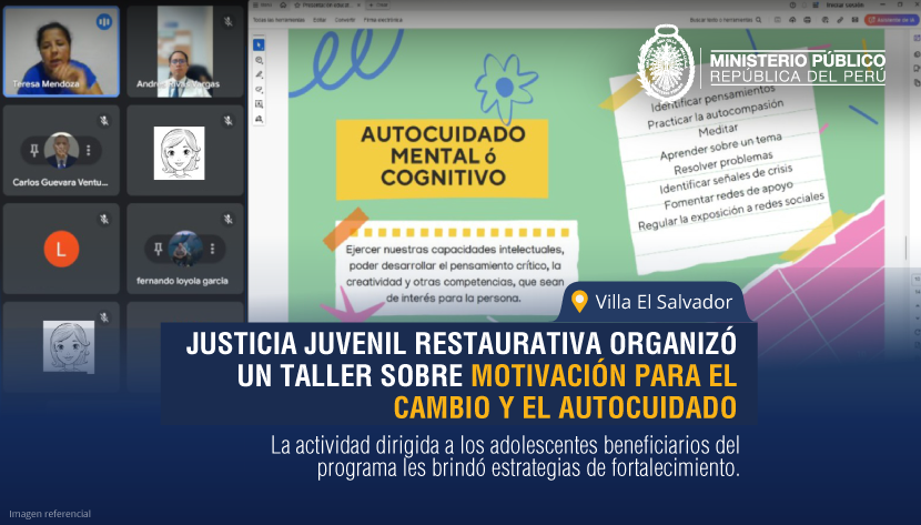 VES: Justicia Juvenil Restaurativa organizó un taller sobre motivación para el cambio y el autocuidado VES: Justicia Juvenil Restaurativa organizó un taller sobre motivación para el cambio y el autocuidado