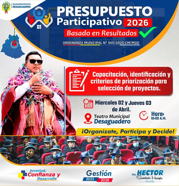 Súmate al Presupuesto Participativo 2026