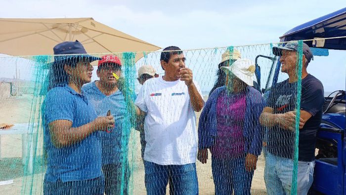 PRODUCE: FONDEPES capacitó a pescadores artesanales de Ventanilla y Chancay en reparación de redes de pesca y manipulación