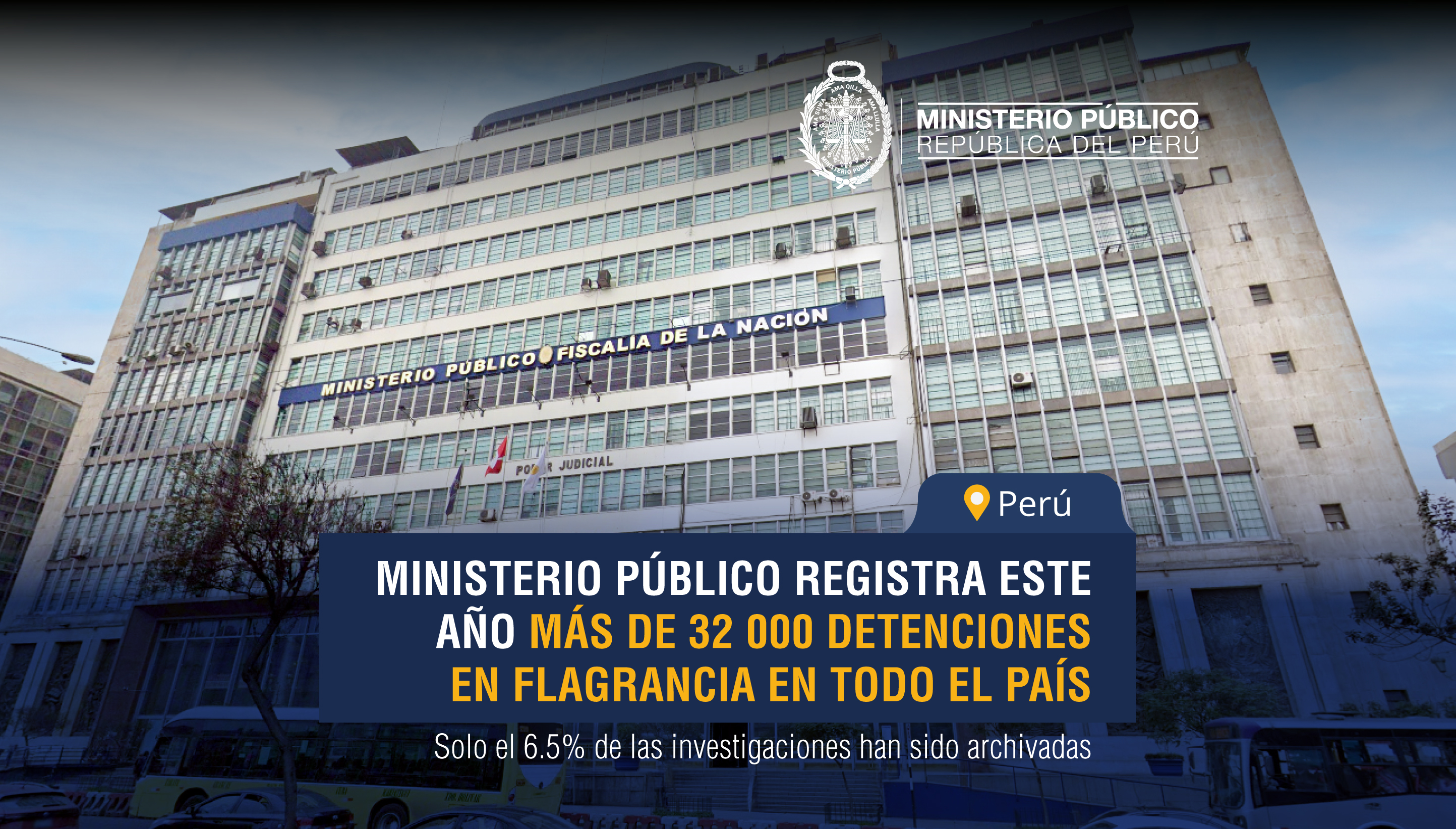 Ministerio Público registra este año más de 32 000 detenciones en flagrancia en todo el país Ministerio Público registra este año más de 32 000 detenciones en flagrancia en todo el país
