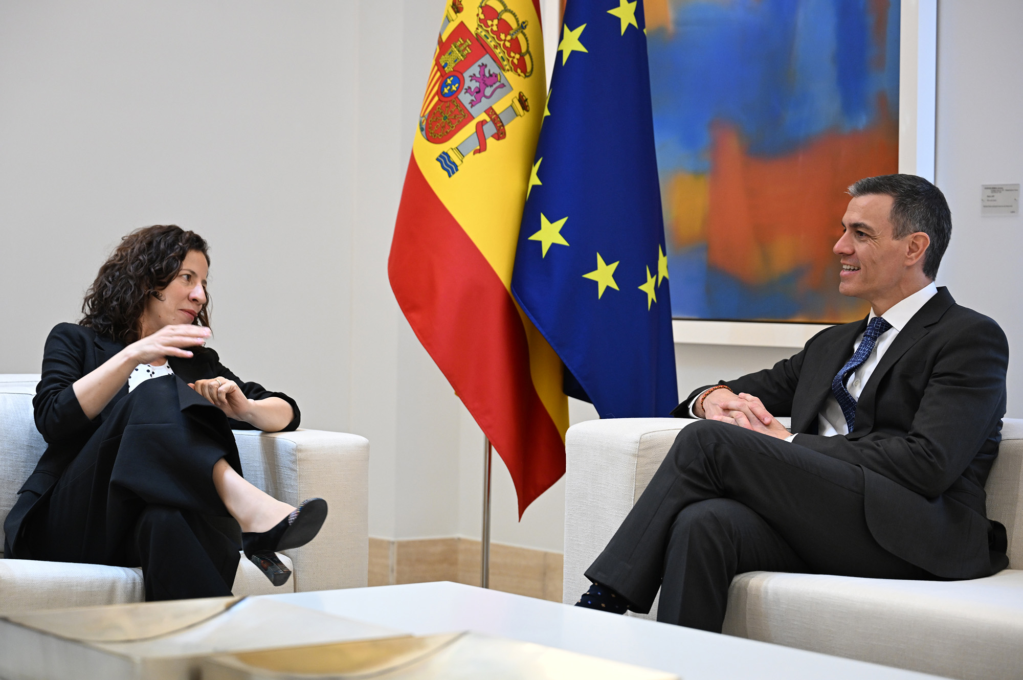 Pedro Sánchez se reúne con la vicepresidenta europea de Derechos Sociales, Roxana Mînzatu Pedro Sánchez se reúne con la vicepresidenta europea de Derechos Sociales, Roxana Mînzatu