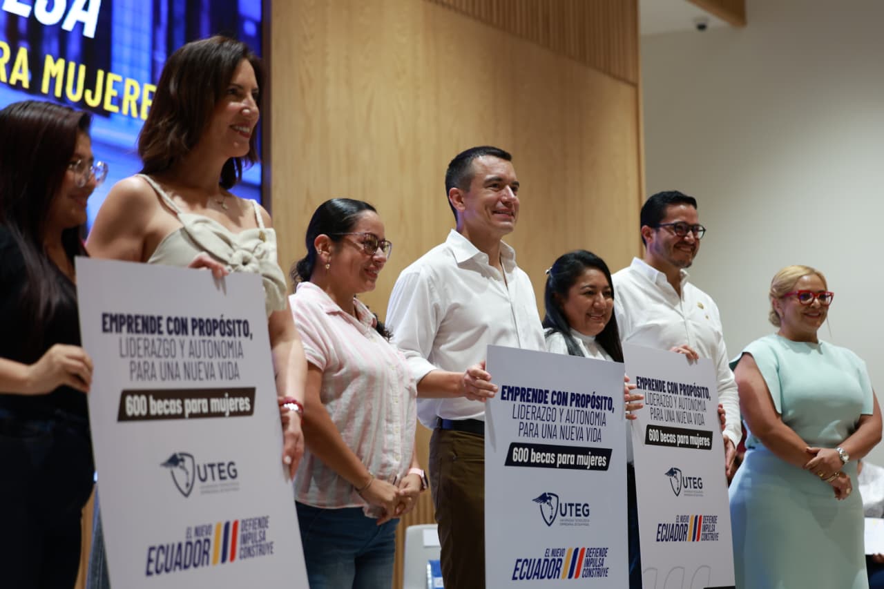 600 Mujeres Recibirán Becas Educativas del Gobierno de Daniel Noboa