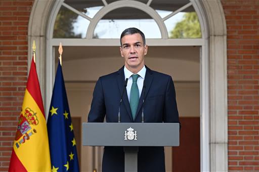 Presidente del Gobierno realiza declaración institucional sobre Gaza