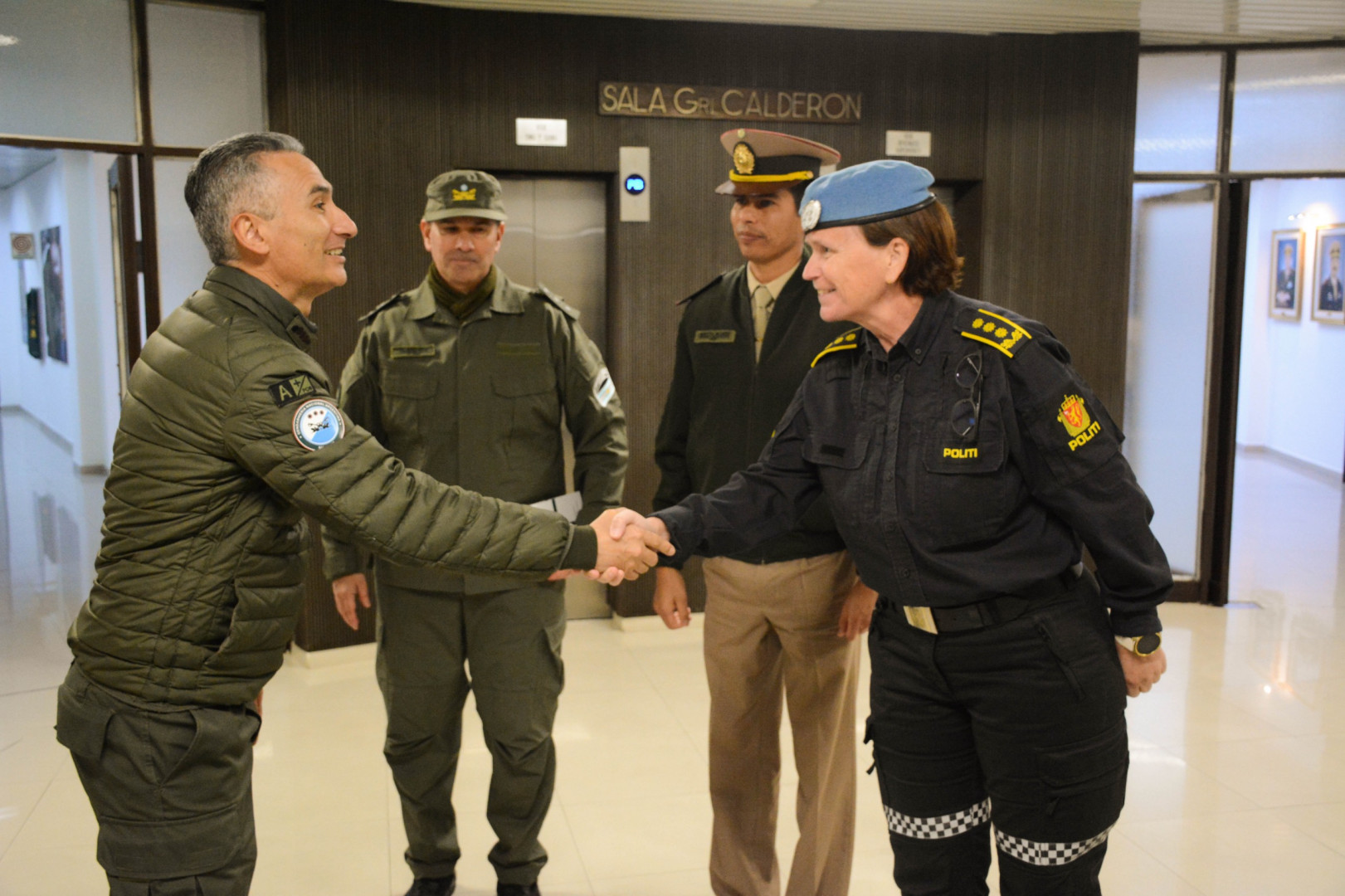 Gendarmería recibió visita protocolar de Oficial Representante del Servicio Integrado de Capacitación de Naciones Unidas