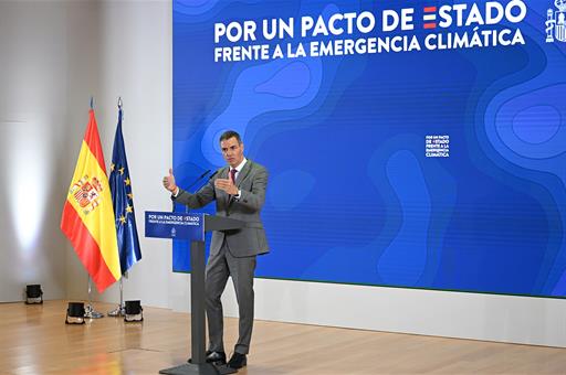 Pedro Sánchez durante su intervención