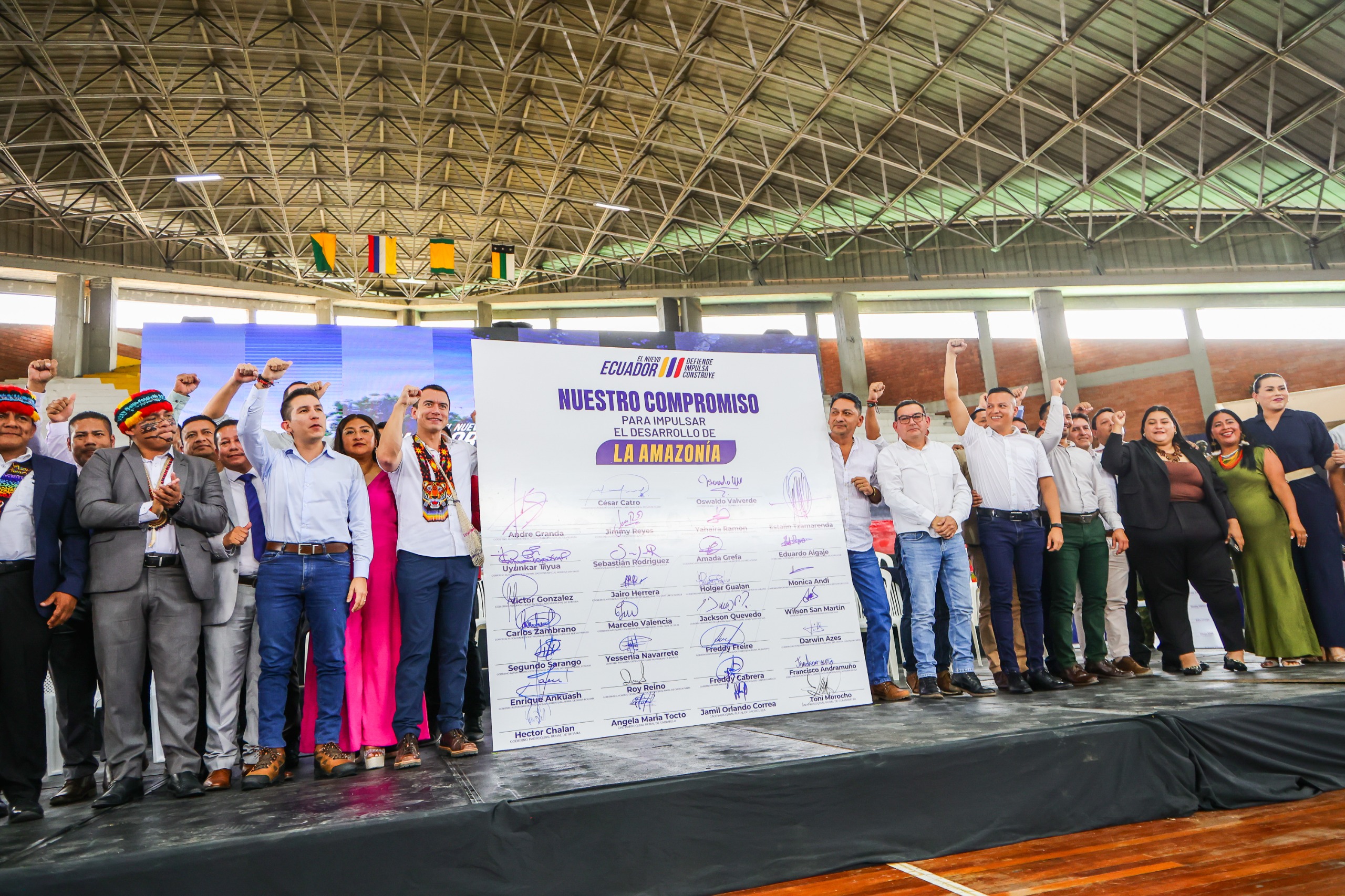 Presidente Noboa anuncia inversión de 64 millones de dólares para 28 proyectos en las provincias amazónicas