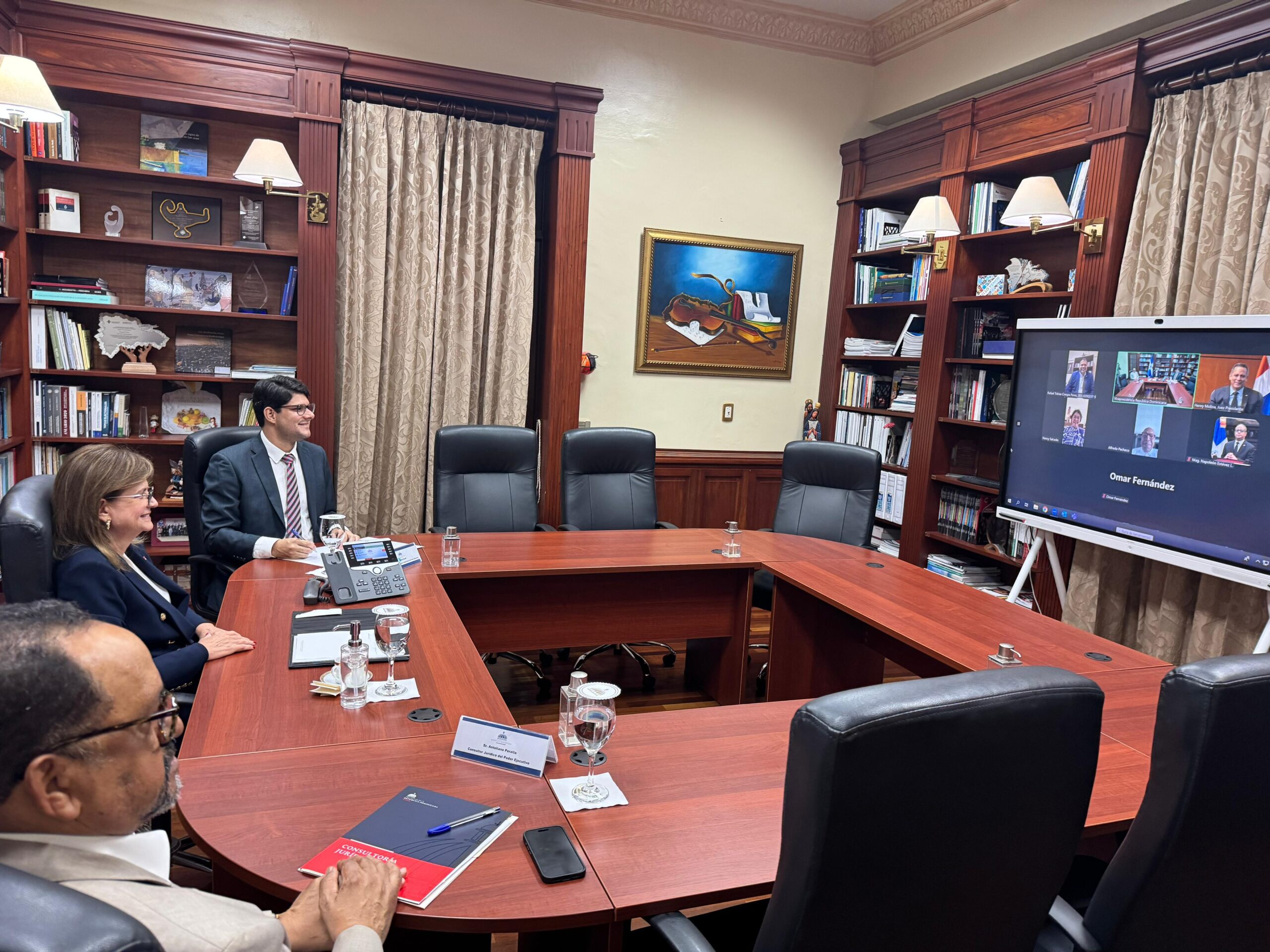 Vicepresidenta Raquel Peña preside reunión virtual del Consejo Nacional de la Magistratura