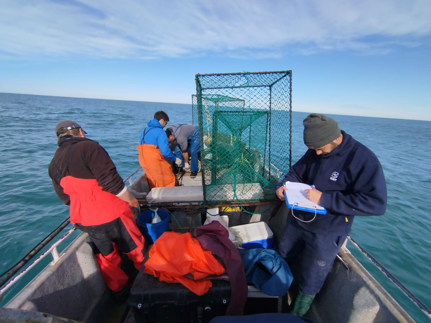 Pruebas de trampas y relevamiento acústico entre pescadores de Claromecó