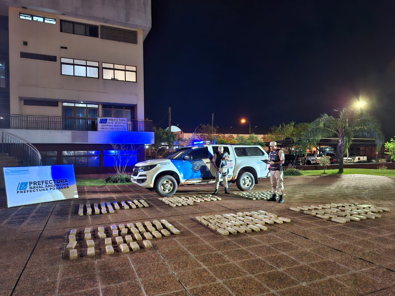 La Prefectura Naval Argentina incautó droga en Misiones y Formosa y detuvo a dos personas