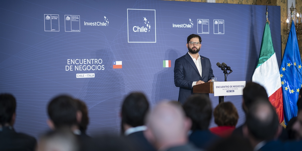 Boric lidera Encuentro de Negocios Chile-Italia y propone a Chile como puente para América Latina y socio estratégico mundial