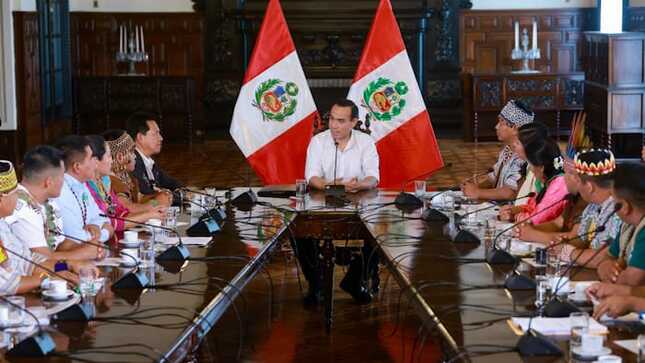 Reunión liderada por el presidente José Jerí Oré reunió a representantes de comunidades nativas de Huánuco, Loreto y Ucayali