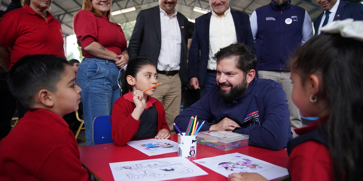 Presidente Gabriel Boric encabeza inauguración de obras de reposición de la Escuela Ema Lobos Reyes en Panquehue