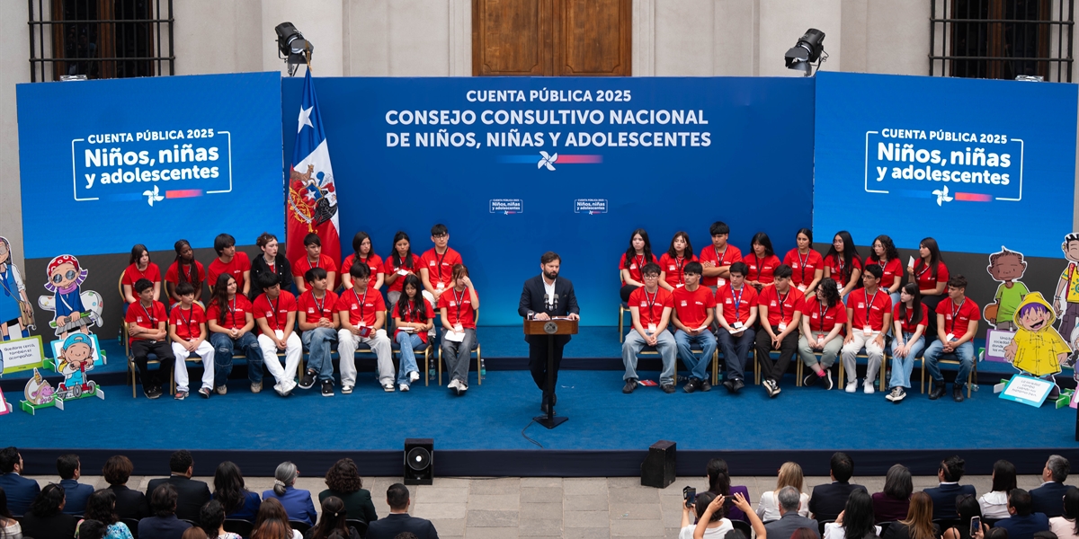 Boric participa en la Cuenta Pública 2025 de Niños, Niñas y Adolescentes
