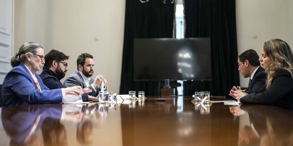 Presidente Boric recibe en audiencia al Defensor de la Niñez, Anuar Quesille