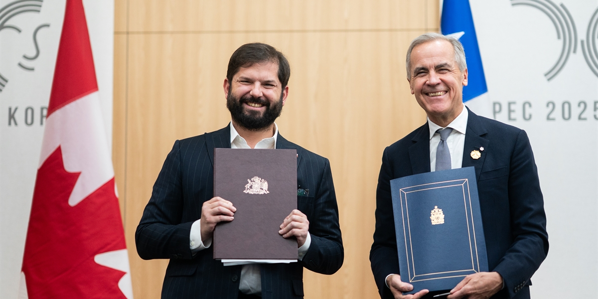 Boric y Carney firman la actualización del Acuerdo Marco de Asociación Estratégica entre Chile y Canadá